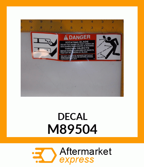 SAFETY SIGN M89504