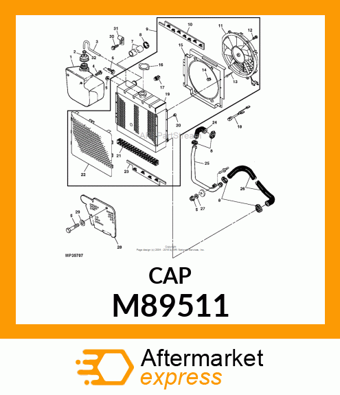 CAP, EXPANSION COOLANT TANK M89511