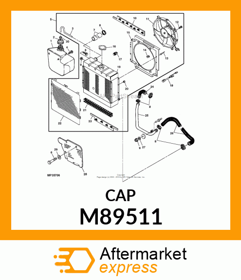 CAP, EXPANSION COOLANT TANK M89511