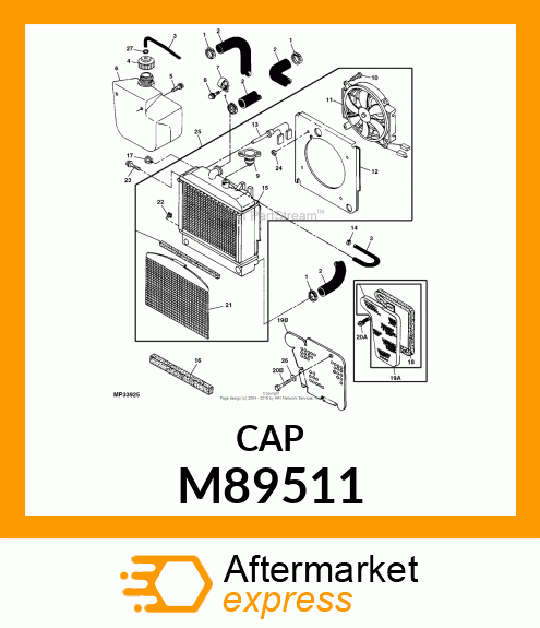 CAP, EXPANSION COOLANT TANK M89511