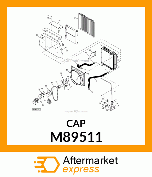 CAP, EXPANSION COOLANT TANK M89511