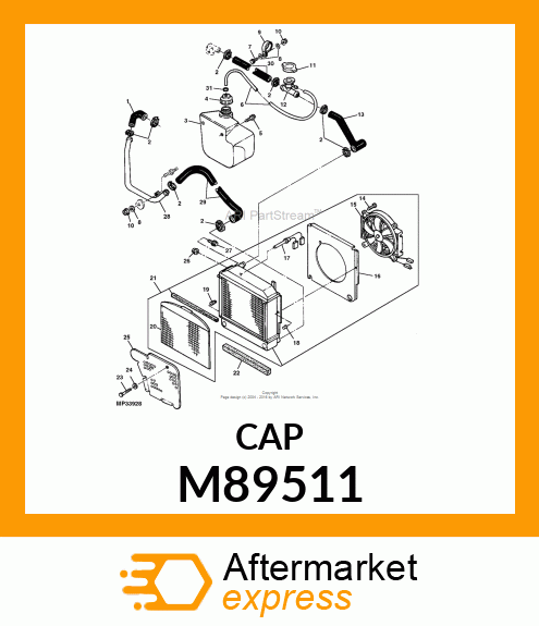 CAP, EXPANSION COOLANT TANK M89511