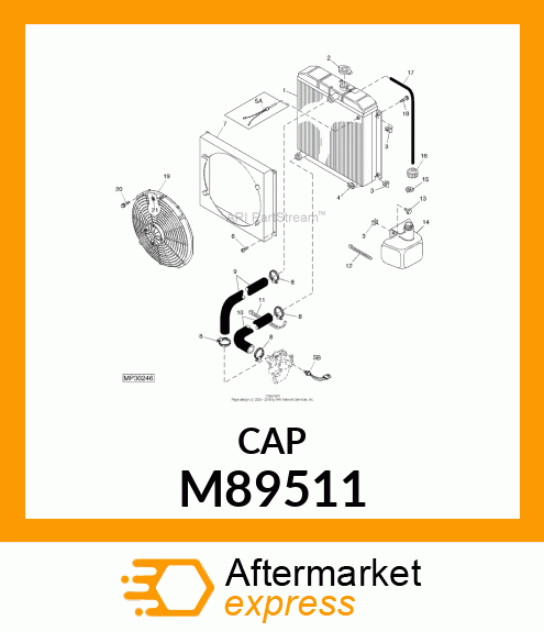 CAP, EXPANSION COOLANT TANK M89511