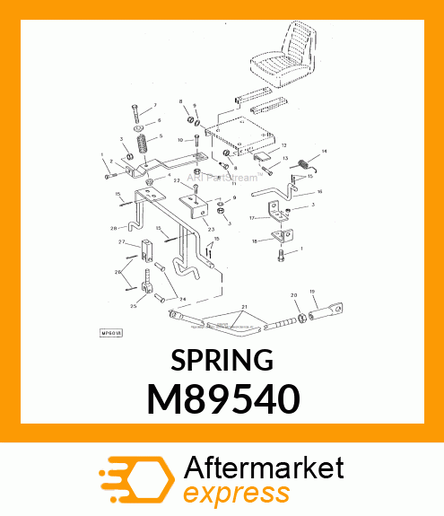 SPRING, SEAT M89540