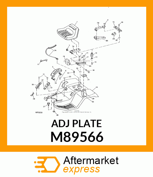 PLATE, HEIGHT ADJ. M89566