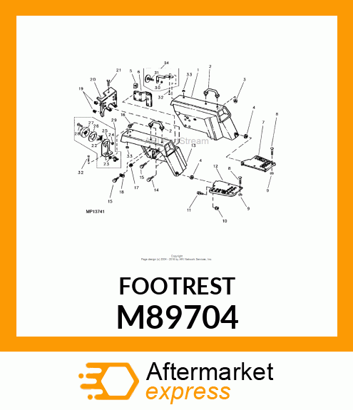 Footrest M89704