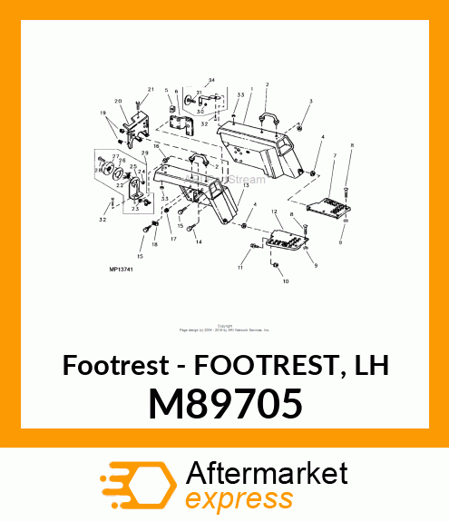 Footrest Lh M89705