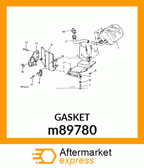 GASKET, EXHAUST m89780