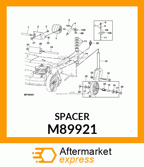 SPACER, SPRING M89921