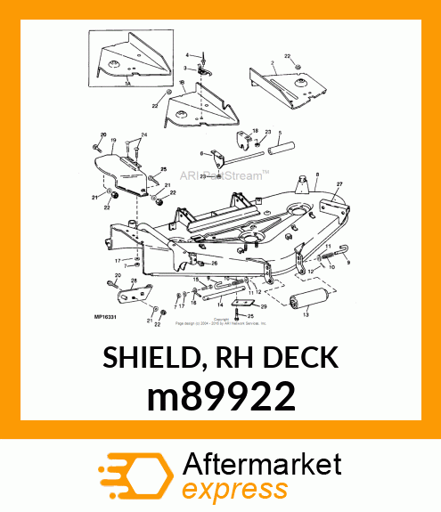 SHIELD, RH DECK m89922