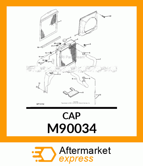 CAP, OVERFLOW TANK M90034