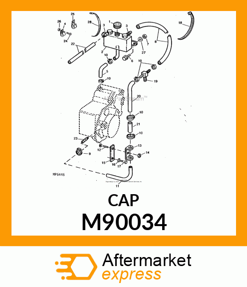 CAP, OVERFLOW TANK M90034