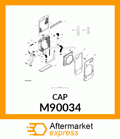 CAP, OVERFLOW TANK M90034