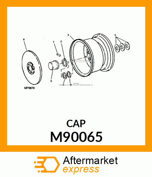 CAP, REAR WHEEL M90065