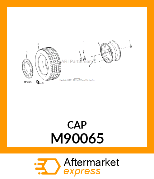 CAP, REAR WHEEL M90065