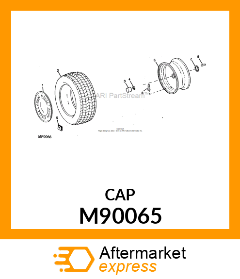 CAP, REAR WHEEL M90065