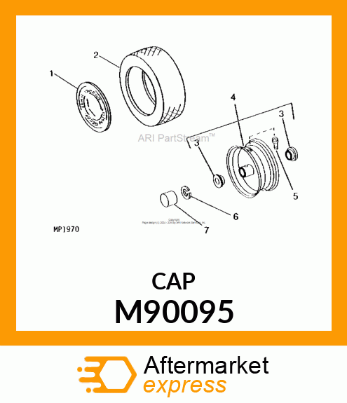 CAP, WHEEL M90095