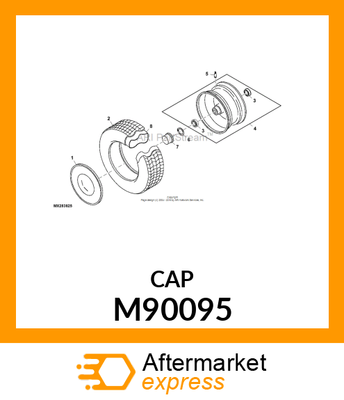 CAP, WHEEL M90095