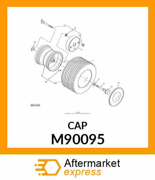 CAP, WHEEL M90095