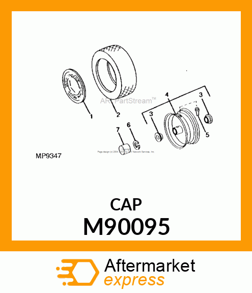 CAP, WHEEL M90095