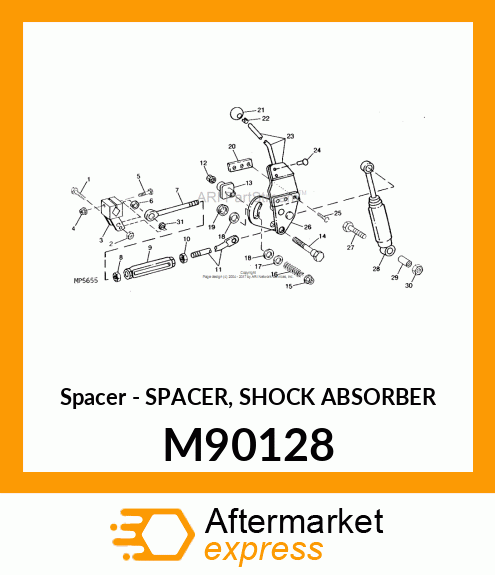 Spacer - SPACER, SHOCK ABSORBER M90128