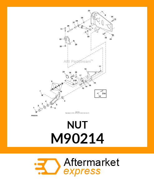 LOCK NUT, LOCKNUT, #6 M90214