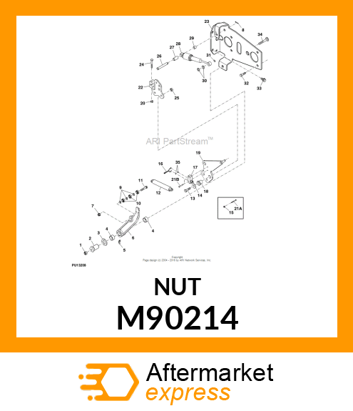 LOCK NUT, LOCKNUT, #6 M90214