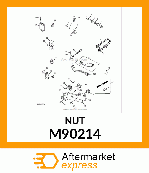 LOCK NUT, LOCKNUT, #6 M90214