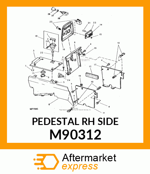 Pedestal Rh Side M90312