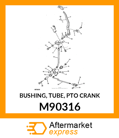 BUSHING, TUBE, PTO CRANK M90316