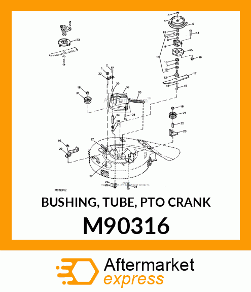 BUSHING, TUBE, PTO CRANK M90316