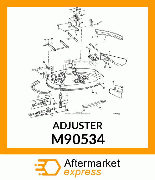 ADJUSTER, DRAFT BRACKET M90534