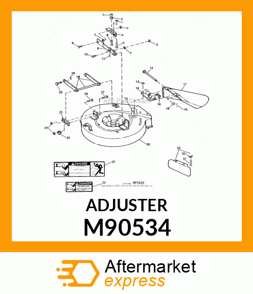 ADJUSTER, DRAFT BRACKET M90534