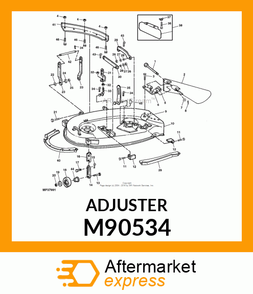 ADJUSTER, DRAFT BRACKET M90534