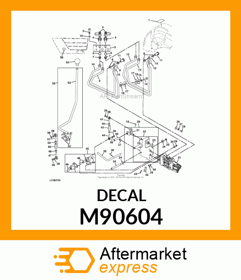 LABEL, HYDRAULIC CONTROL LEVER M90604