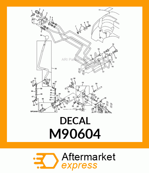 LABEL, HYDRAULIC CONTROL LEVER M90604