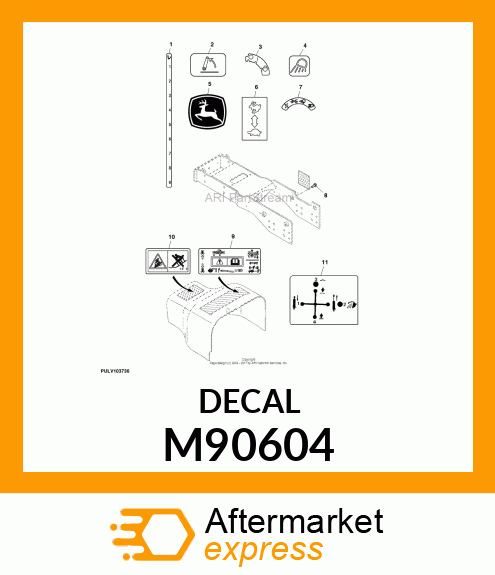 LABEL, HYDRAULIC CONTROL LEVER M90604