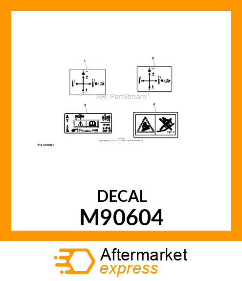 LABEL, HYDRAULIC CONTROL LEVER M90604