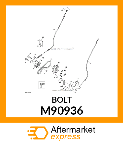 BOLT, REAR GAGE WHEEL SHOULDER M90936