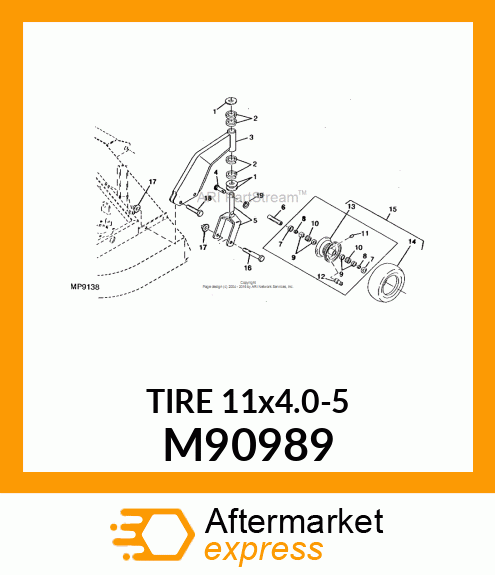 TIRE,11.00X4.00 M90989