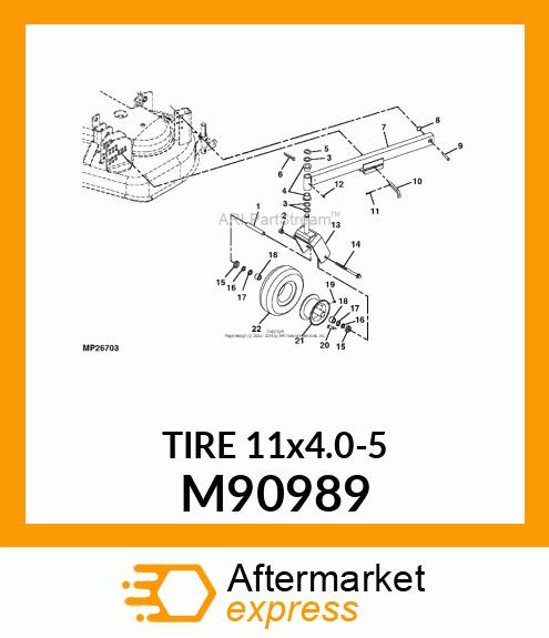 TIRE,11.00X4.00 M90989