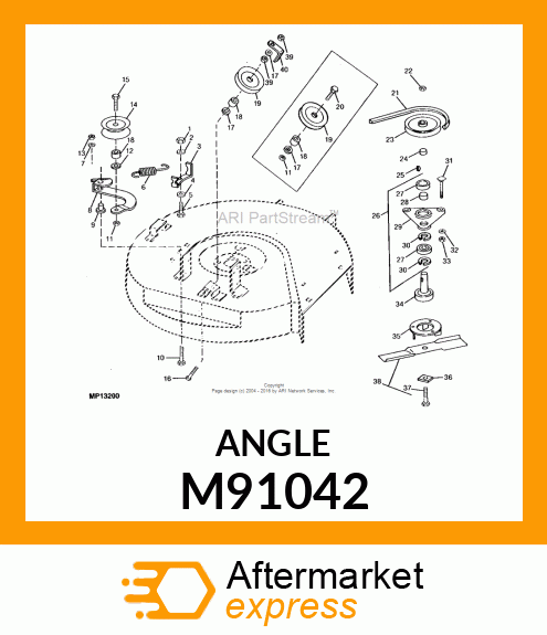 ANGLE, BRACKET, BELT M91042