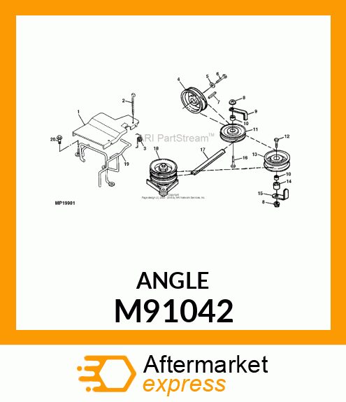 ANGLE, BRACKET, BELT M91042