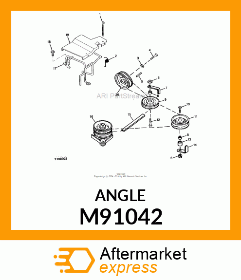 ANGLE, BRACKET, BELT M91042