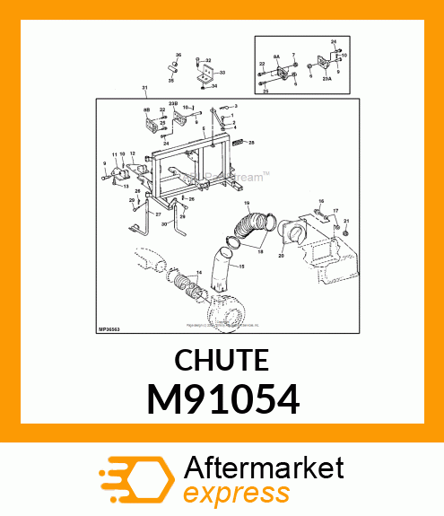 CHUTE, CHUTE, INLET M91054