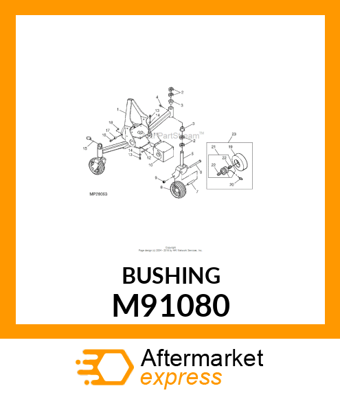 BUSHING, BEARING, WHEEL M91080