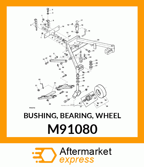 BUSHING, BEARING, WHEEL M91080