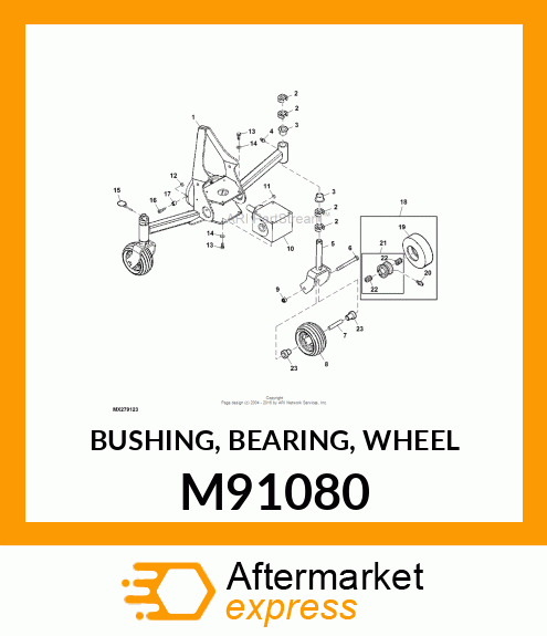 BUSHING, BEARING, WHEEL M91080