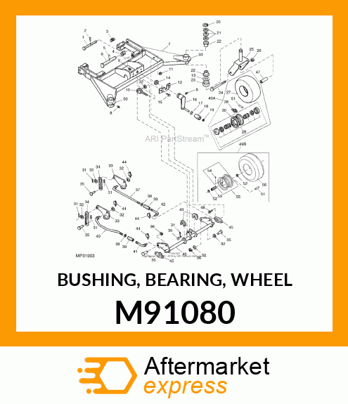 BUSHING, BEARING, WHEEL M91080