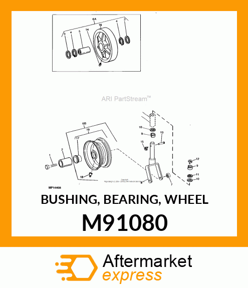 BUSHING, BEARING, WHEEL M91080